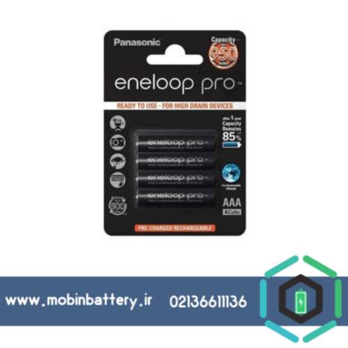 باتری نیم قلمی قابل شارژ پاناسونیک مدل Eneloop بسته 4 عددی