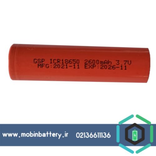 باتری لیتیومی 3.7 ولت 18650 - 2600 mAh